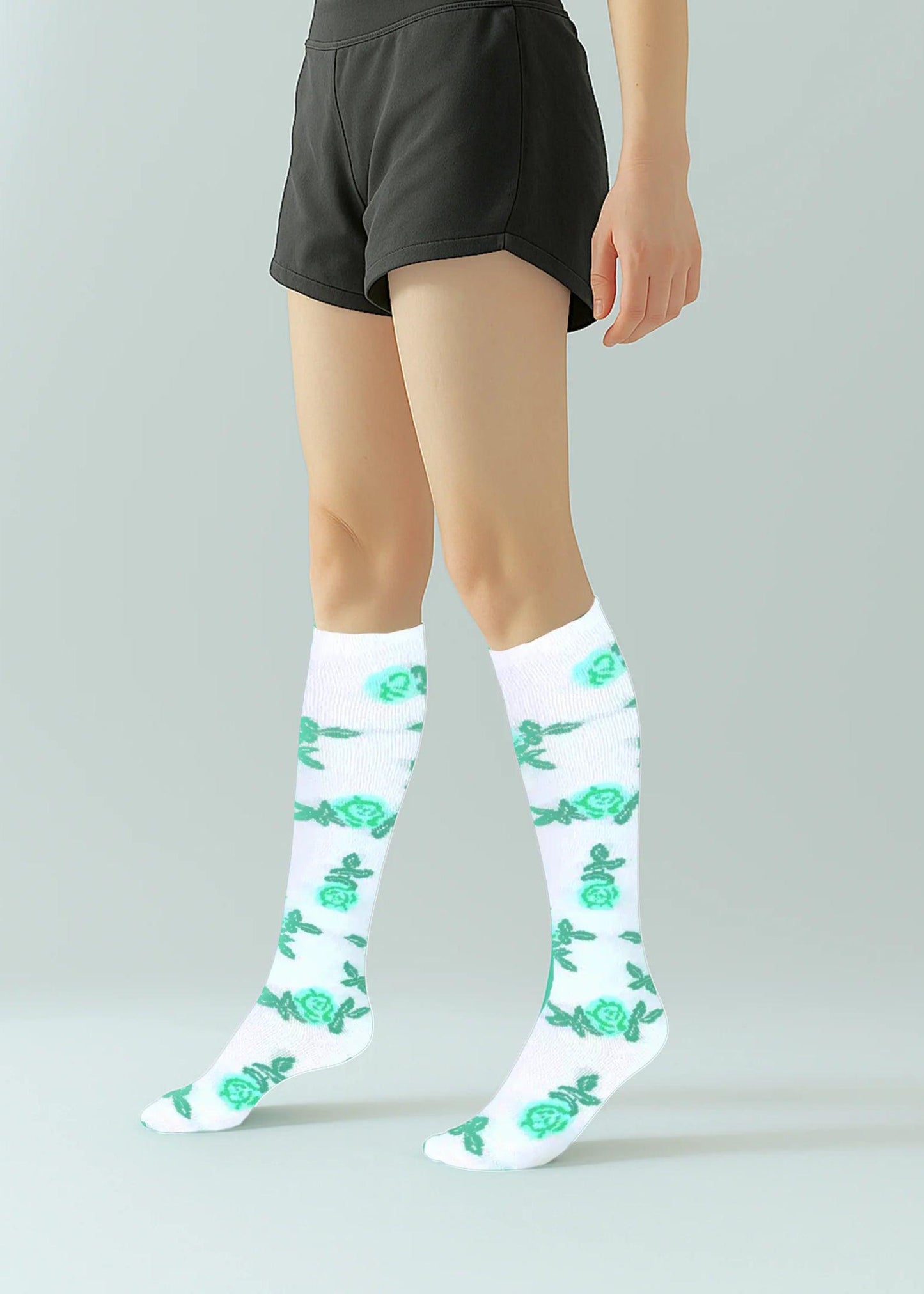 Green Flower Compression Socks| 3D Compresstion Sock Daliy - snzysock