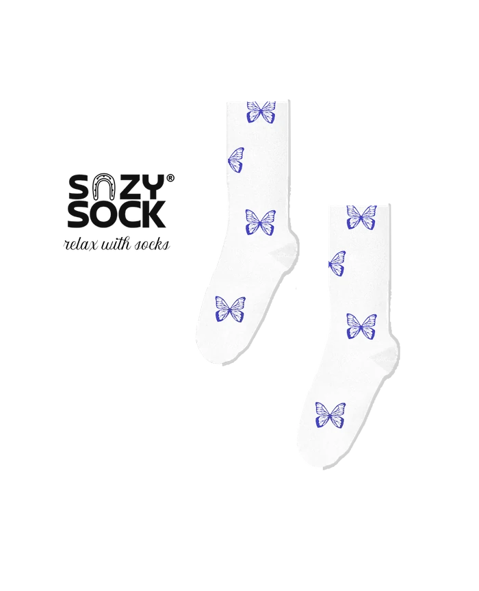 Helena Morpho Tencel-Socken, inspiriert von seltenen und gefährdeten Tieren