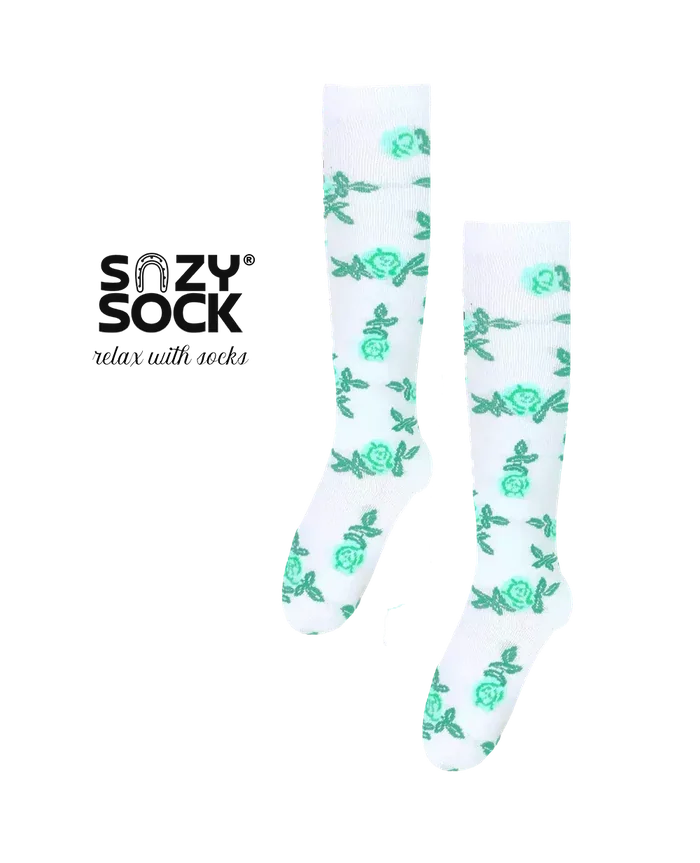 Green Flower Compression Socks| 3D Compresstion Sock Daliy