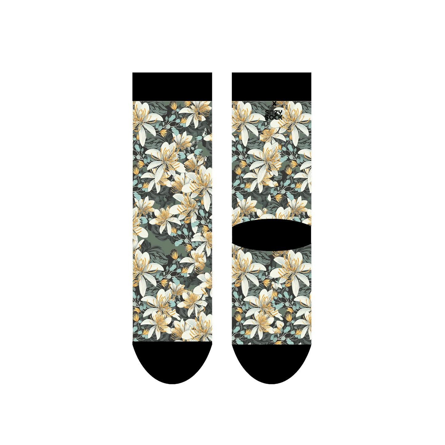 Kadupul Night Bloom Socks|Bamboo Fibre Socks | Inspired by Rare & Endangered Plants - snzysock