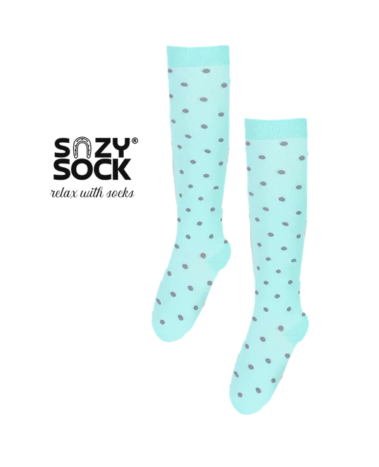 Nurse Yard Compression Socks | Teal Polka Dot Compression Socks by snzysock