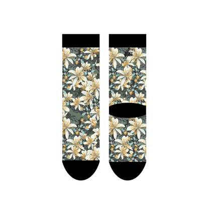 Kadupul Night Bloom Socks｜Bamboo Fibre Socks | Inspired by Rare & Endangered Plants - snzysock
